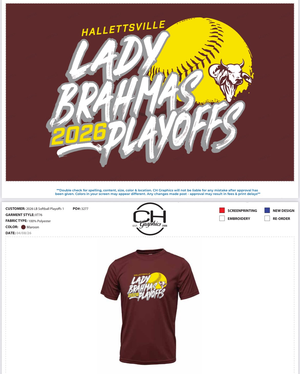 2026 LB Softball Playoff Shirts