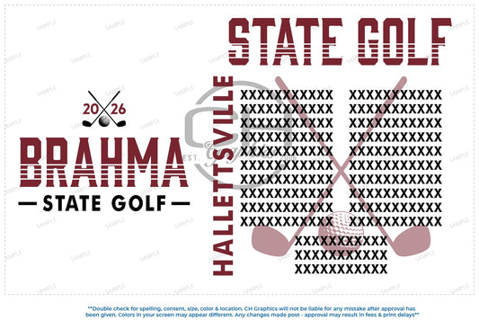 2026 State Golf Shirts