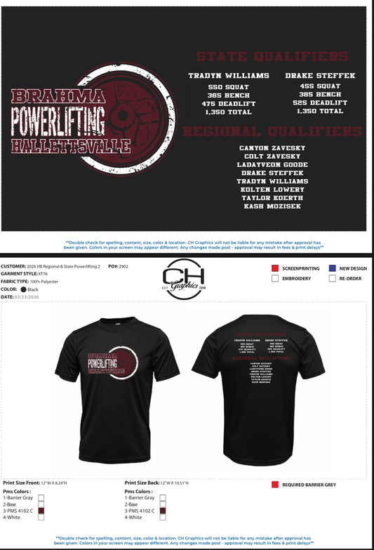 2026 Boys Powerlifting Regional and State Qualifiers