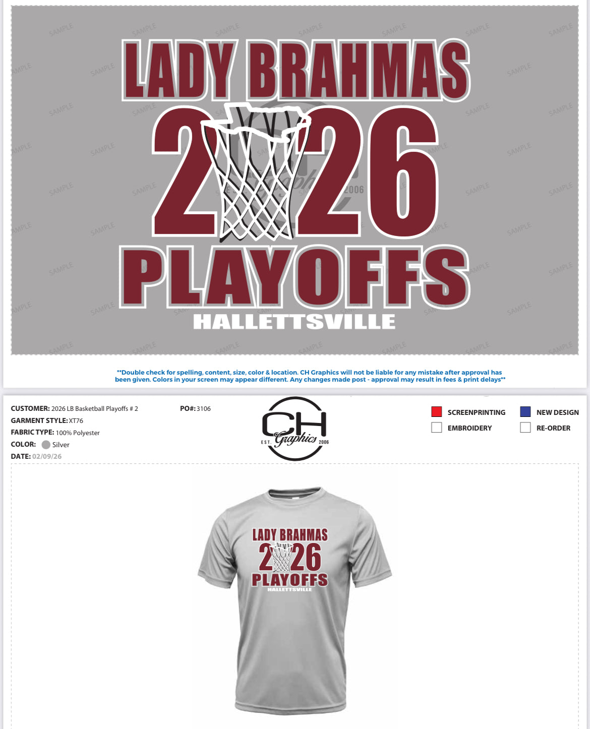 2026 LB Basketball playoff shirts - ORDERS DUE TUESDAY FEB 10th @ 6pm