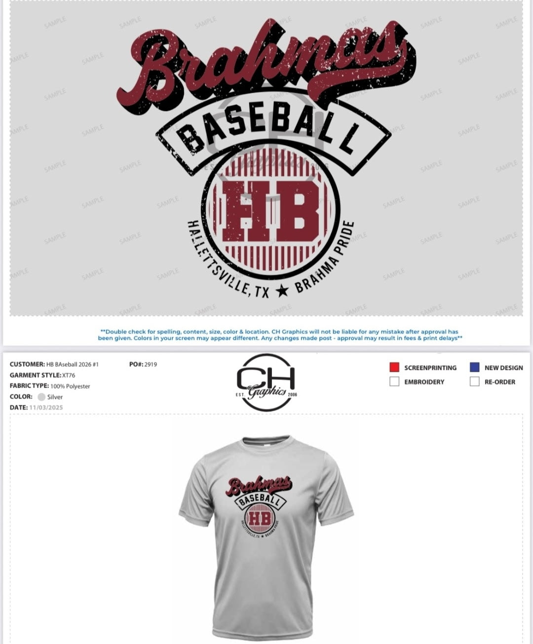 2025 HB Baseball - ORDERS DUE FRIDAY JAN 23